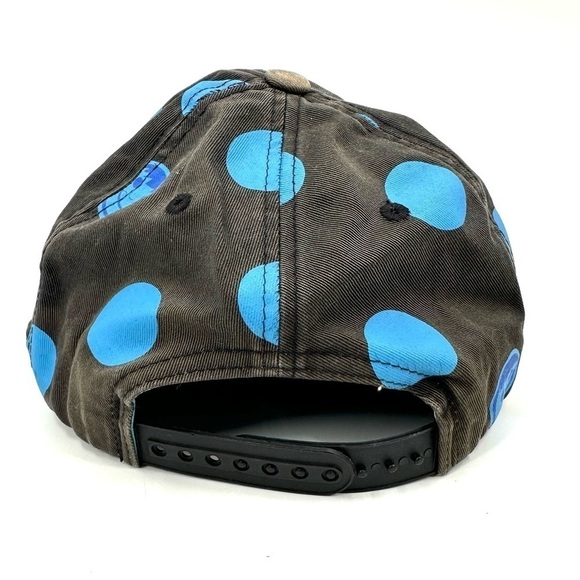 Neff Skateboarding Snapback Hat SPOT Black Blue Screenprint Stitched Side Logo - Picture 6 of 8